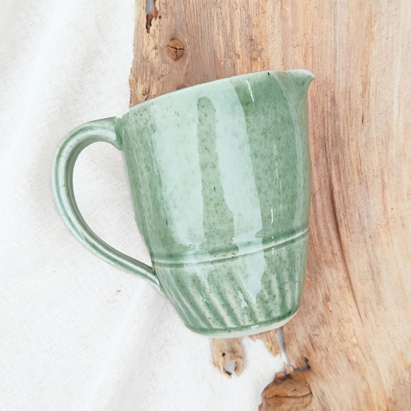 Sapphire With Black Spot-Handmade Pottery Mug 490ml - Cups - Porcelain 