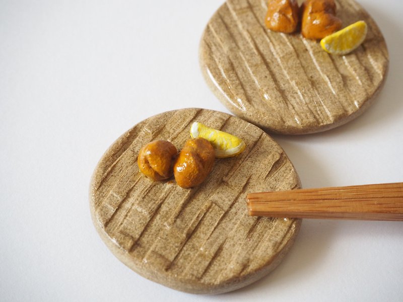 箸置き　からあげ - 筷子/筷子架 - 黏土 咖啡色