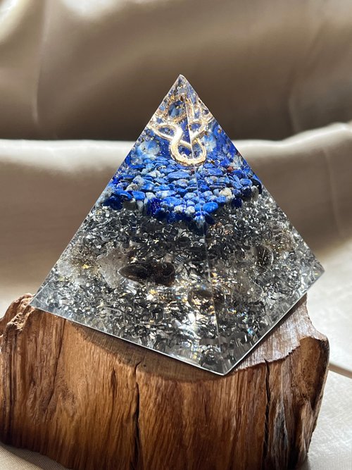 Serendipity Gem｜翡翠．水晶．奧剛 訂製【奧剛塔6cm-給內在提升的你】青金石/茶晶-奧根金字塔