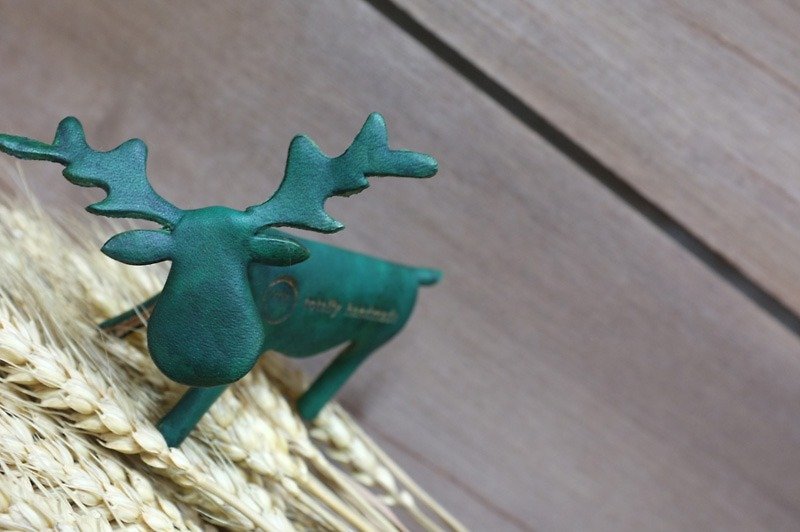 Oh!deer 桌上療癒小麋鹿 : 青青綠 : 辦公室小玩意 - 裝飾/擺設  - 真皮 綠色