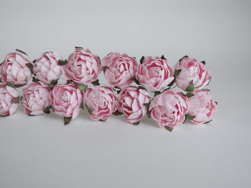 Paper Flower, DIY supplies 25 pieces mulberry peony size 3.5 cm., pink color - 其他 - 紙 粉紅色