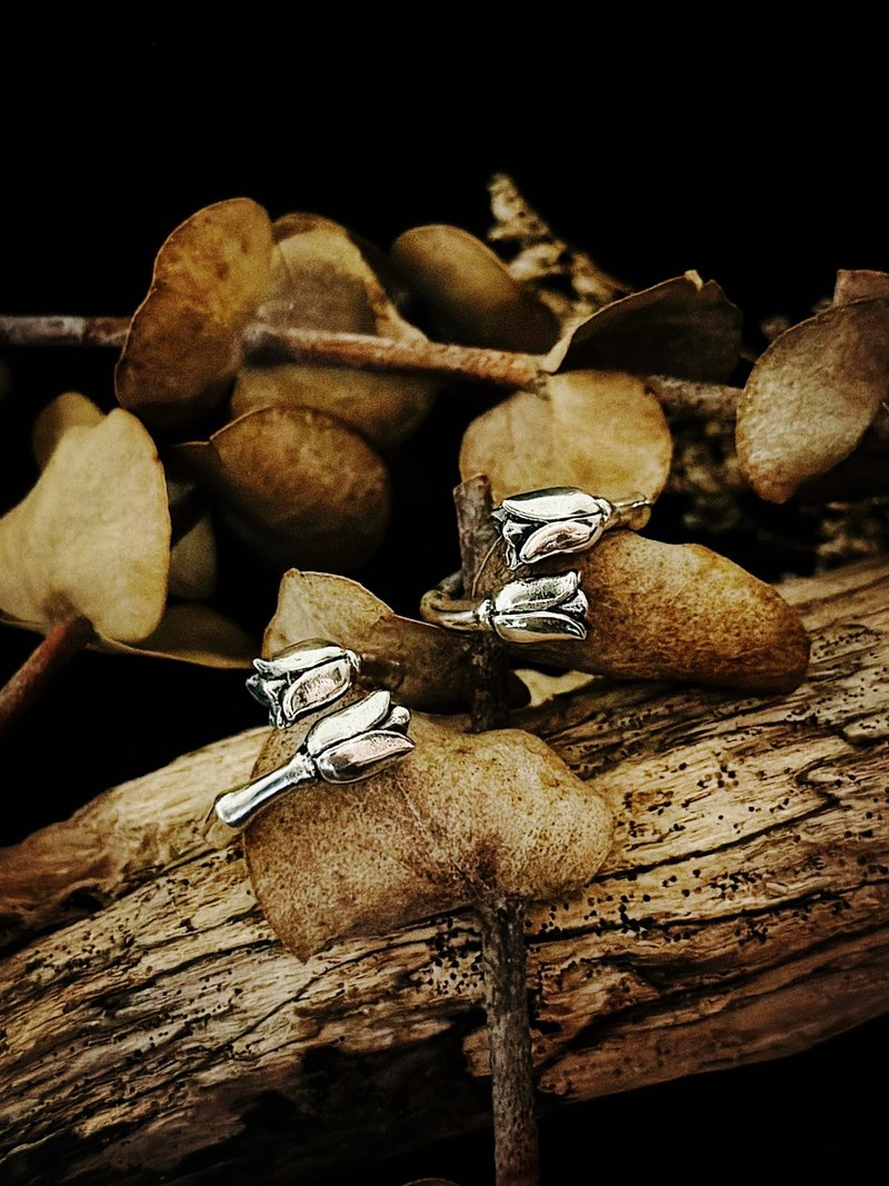 【Plant Series】Tulip Ring/Sterling Silver - แหวนทั่วไป - เงินแท้ สีเงิน