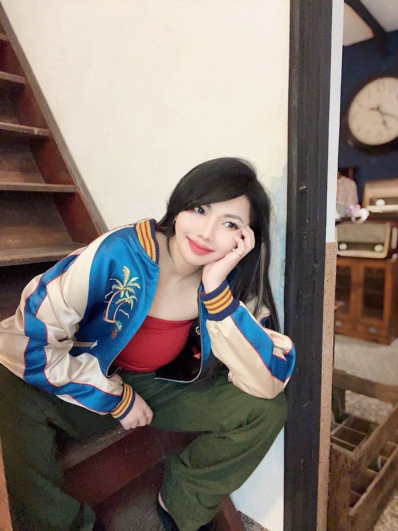 TAILOR TOYO china ladyxHawaii map 東洋雙面穿橫須賀棒球外套 - 女大衣/外套 - 聚酯纖維 多色