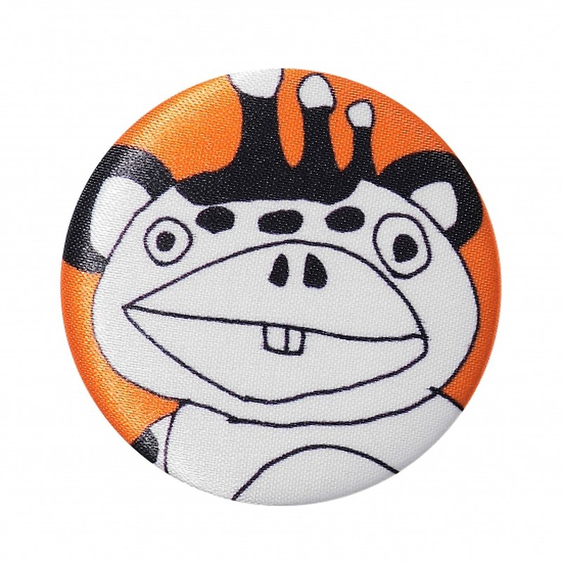 [Japan SDL] Japanese Superman BOOSKA Boscard Monster Patterned Fabric Badge/Brooch - เข็มกลัด/พิน - โลหะ สีส้ม