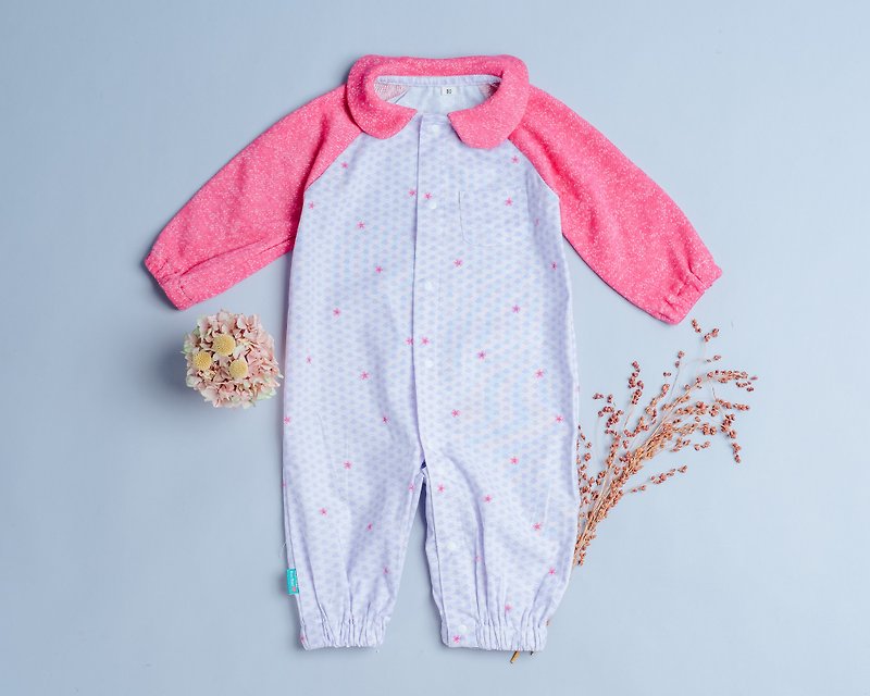 包屁連身衣- 美人魚 手作連身 嬰兒 兔裝 - 嬰兒連身衣/包被/包巾 - 棉．麻 粉紅色