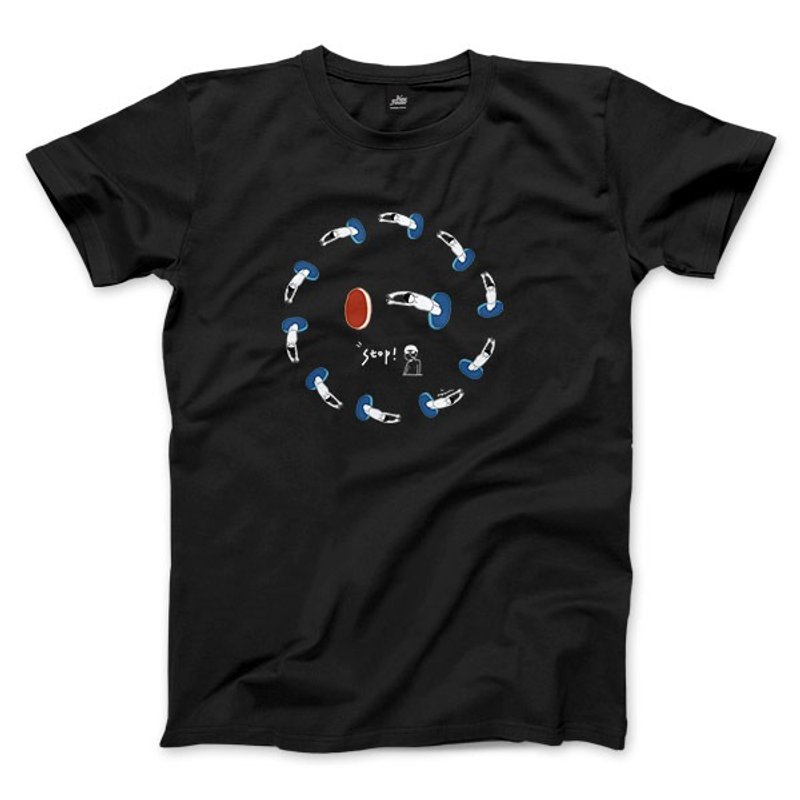 Surrounded by Hutong-Black-Unisex T-shirt - เสื้อยืดผู้ชาย - ผ้าฝ้าย/ผ้าลินิน 