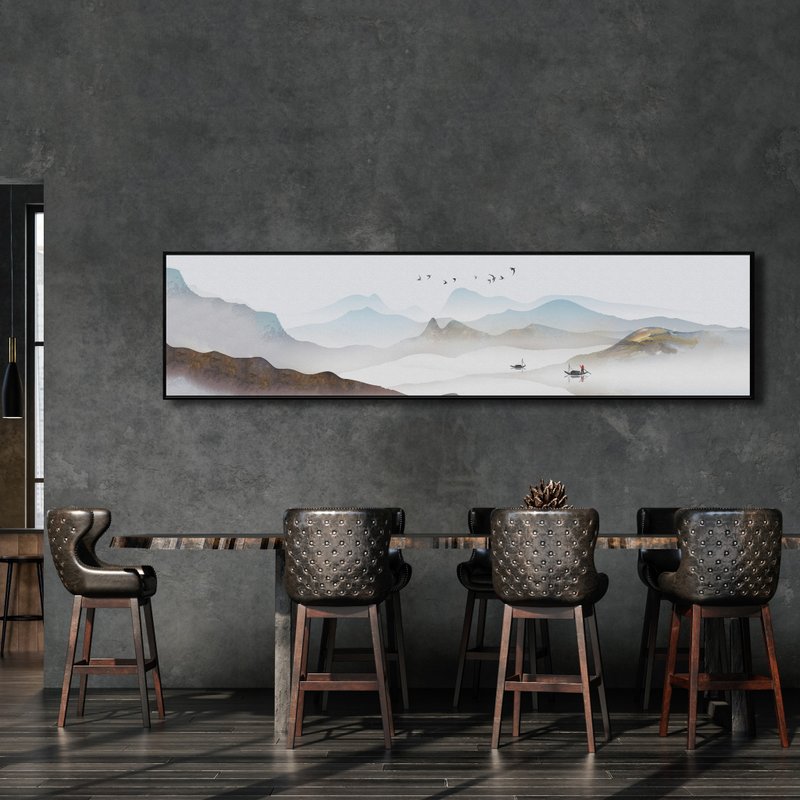 Fisherman on the boat - Interior Design, Wall Art, Home Decor, Mountain - โปสเตอร์ - วัสดุอื่นๆ หลากหลายสี