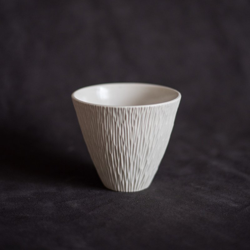 霧的原貌 杯子 200ml - 花瓶/陶器 - 瓷 白色