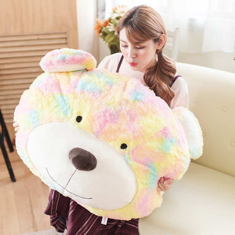 CANDY BEAR Cotton Candy Bear Cushion - Pillows & Cushions - Polyester Multicolor