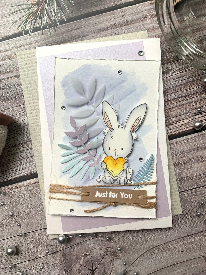 手工卡片、祝福卡片、心意卡片、情人節卡片_Just for you - 卡片/明信片 - 紙 白色