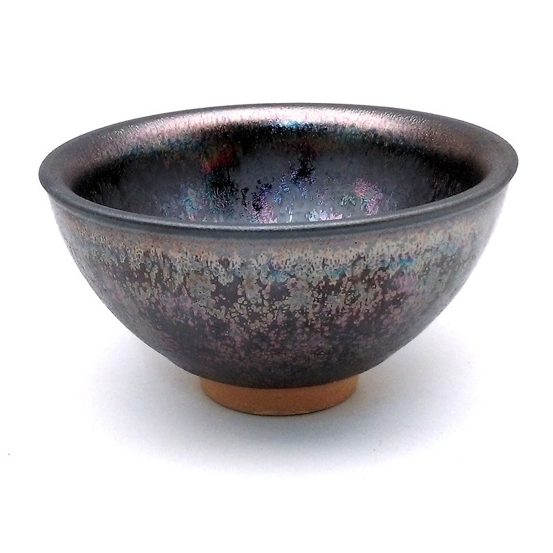 Obsidian iridescent gold Tianmu glazed medium cup [Selected Edition]│Collection Collection│Mother's Day Gift - Teapots & Teacups - Porcelain Multicolor