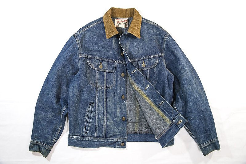 [3thclub Ming Ren Tang] Lee storm rider jacket denim jacket Storm Rider USA LSR-001 vintage - Men's Coats & Jackets - Cotton & Hemp Blue