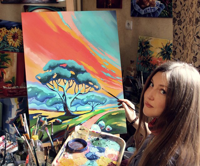 ピーマンママ様絵画３点 ピーマンママ様絵画3点