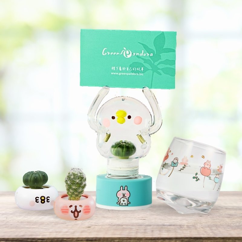 Healing gift combination- Kanahei's small animal magnet potted plant/spring potted plant/rotating tumbler - ตกแต่งต้นไม้ - วัสดุอื่นๆ สึชมพู