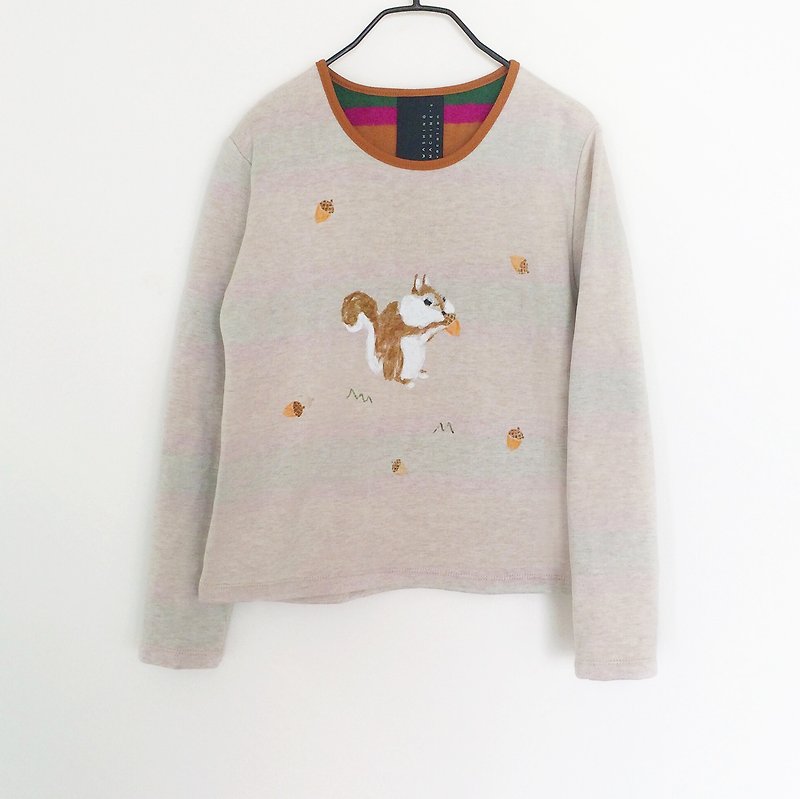 Squirrel // Sweater /// Light Brown - Women's Sweaters - Cotton & Hemp Multicolor