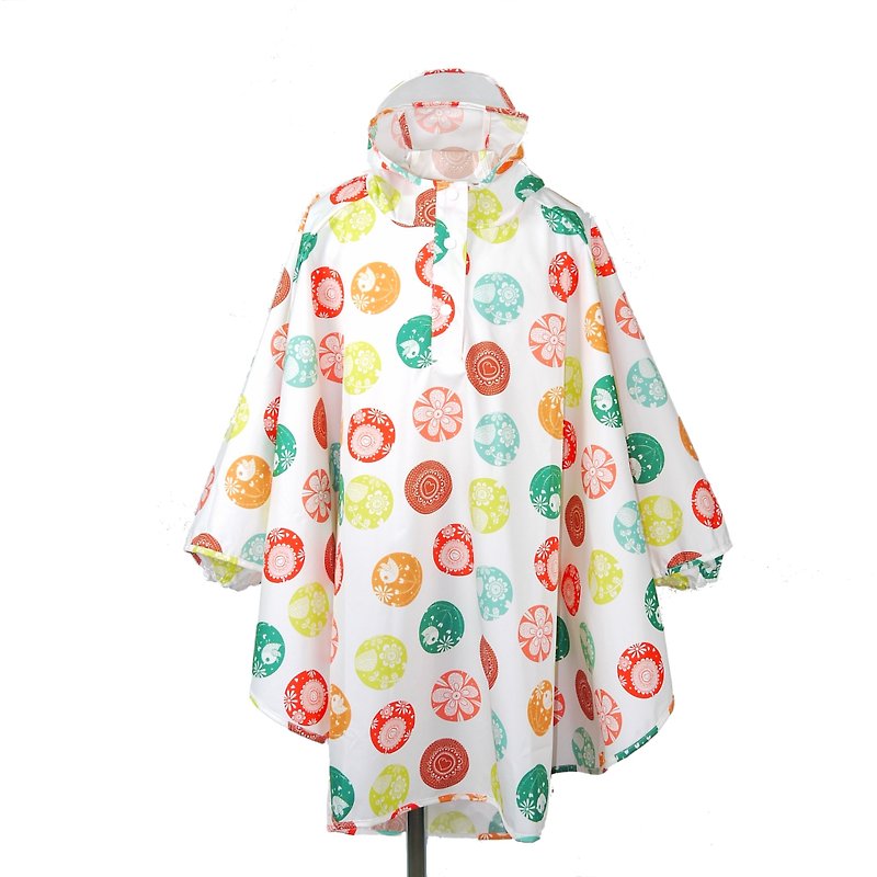 Waterproof and breathable printed children's raincoat-Huahua World - Umbrellas & Rain Gear - Polyester White