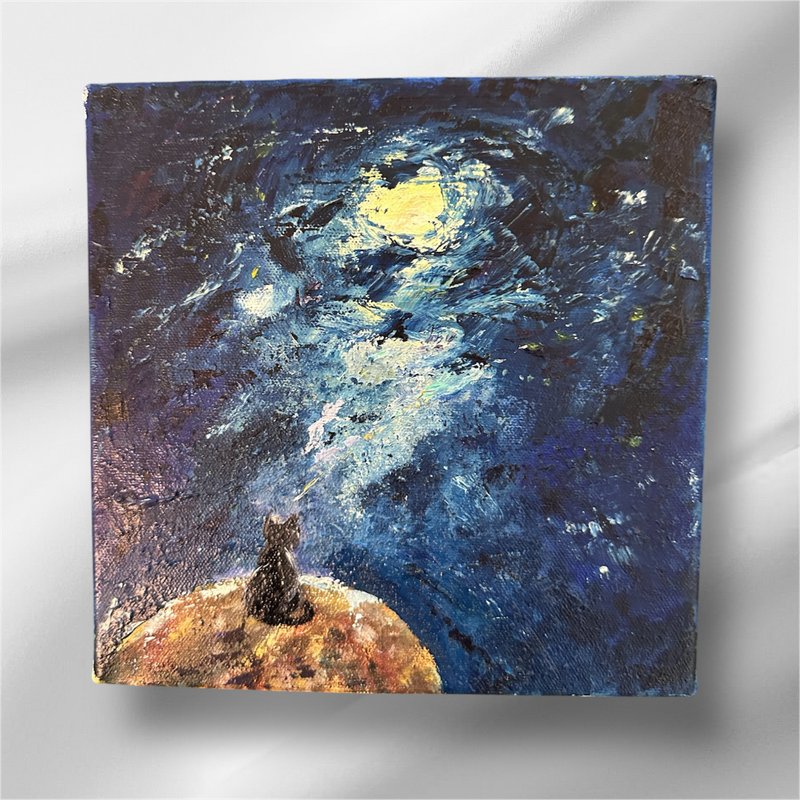 尋找答案 油畫 20*20cm 無框 - 壁貼/牆壁裝飾 - 棉．麻 