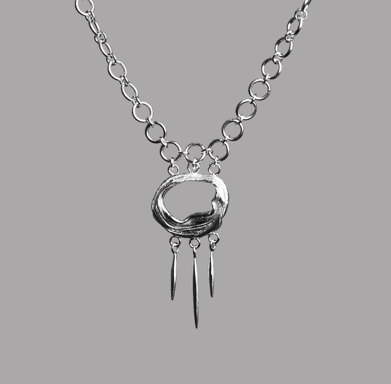 Crush Jewel Mitsuro Chain Necklace Sterling Silver - สร้อยคอ - เงิน สีเงิน