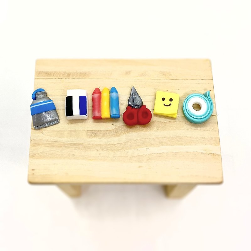 [Anniversary-Goody Bag]-Pocket Stationery Control Earrings-Set - ต่างหู - ดินเผา หลากหลายสี