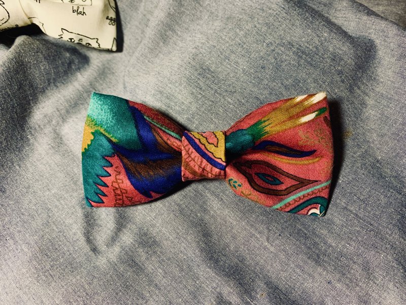 Hand-made bow tie∣gentleman∣wenqing∣dating accessories - Bow Ties & Ascots - Cotton & Hemp Green