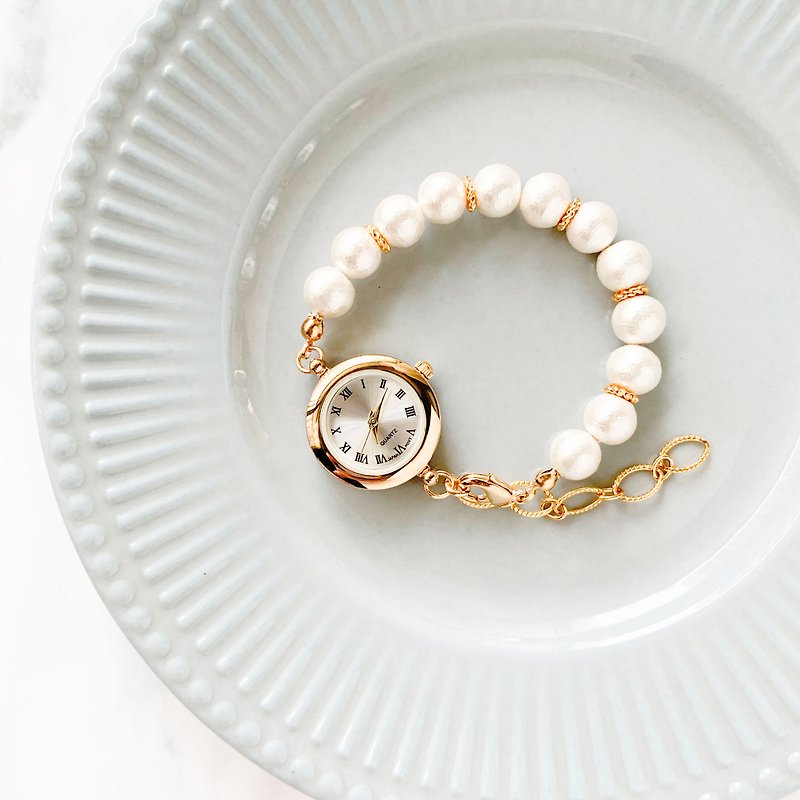 Amelia Cotton pearl bracelet watch LI008 - Women's Watches - Other Metals Gold