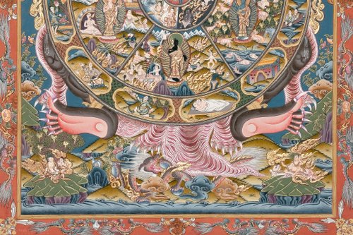 生死の輪タンクァアート、チベット仏教のマンダラ絵画 - ショップ