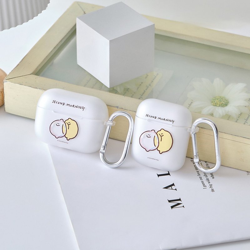 Second Morning Bubble Lemon Matte AirPods Case - ที่เก็บหูฟัง - พลาสติก สีใส