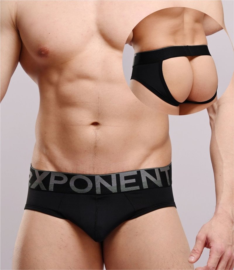 (3 color)DYNA Smooth Wilderness Knight Jockstraps - Black - ชุดชั้นในผู้ชาย - ไนลอน สีดำ