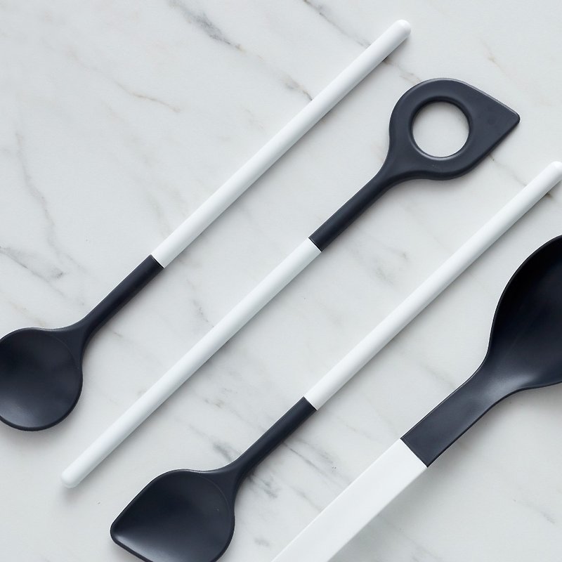 Danish Rosti Optima heat-resistant nylon stirring and filtering spoon-multiple colors available - เครื่องครัว - ไนลอน สีดำ