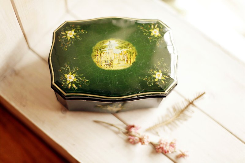 [Good day] fetish hand-painted version of the British Art Vintage tin (newer) - Storage - Other Metals Green