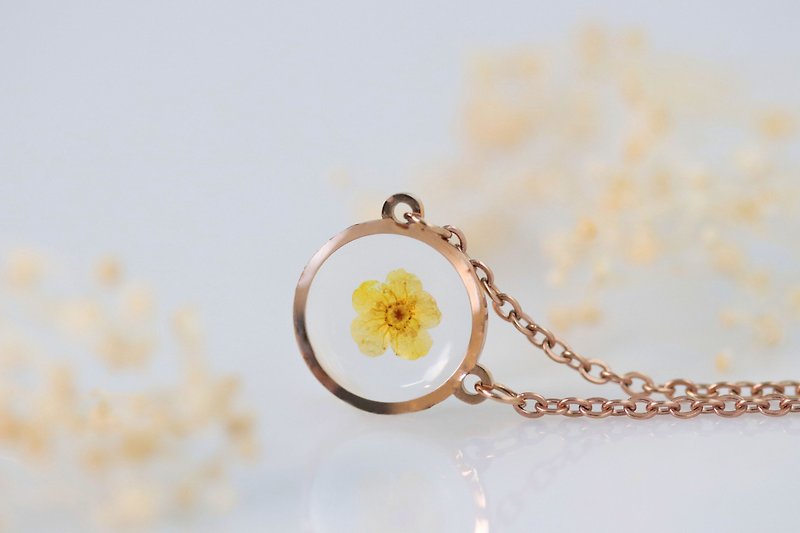 Necklace rose gold (plum) - 項鍊 - 玫瑰金 黃色