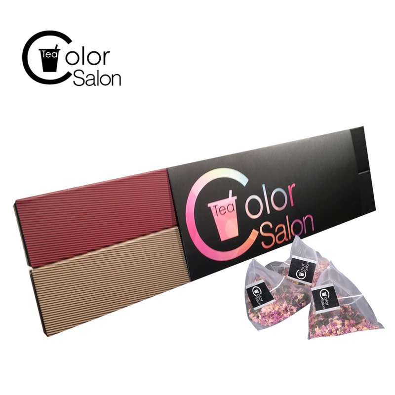 【Color Salon Tea】經典絕配長條二入組創意禮盒組 - 茶葉/茶包/水果茶 - 植物．花 多色