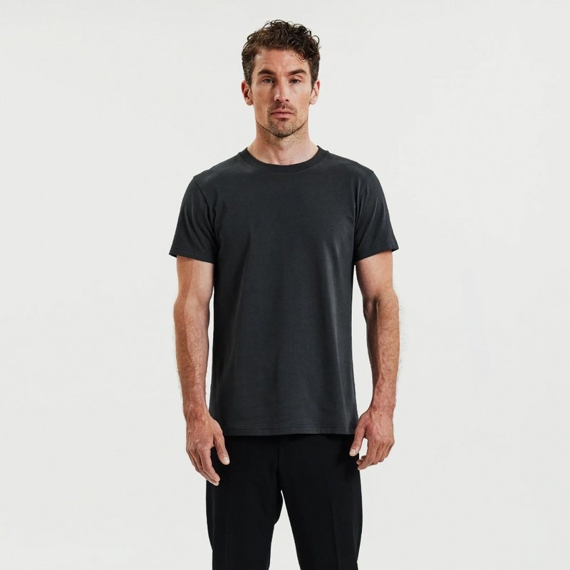 Bread & Boxers Crew-Neck Cotton 純有機棉男用圓領T- 煙燻灰 - 男 T 恤 - 棉．麻 灰色