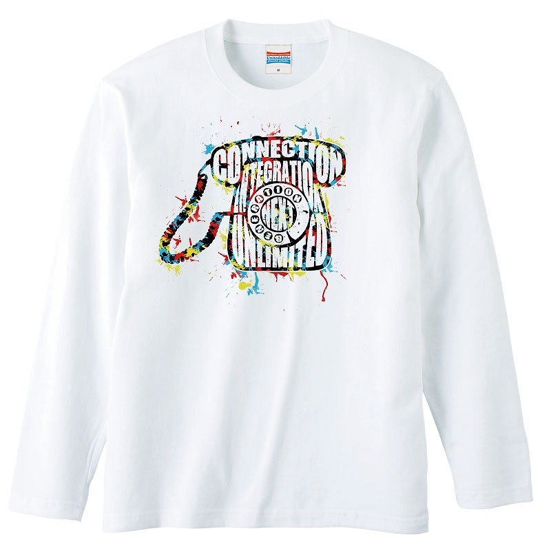 ロングスリーブTシャツ / Telephone - Tシャツ メンズ - コットン・麻 ホワイト