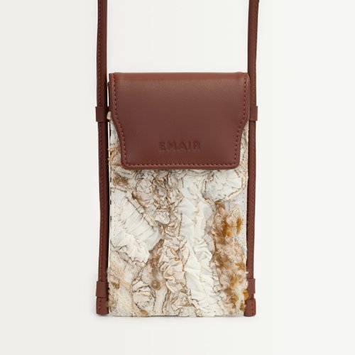 emaircraft Emair Glacier No. 4 - Leather Phone Bag with One-of-a-Kind Embroidery
