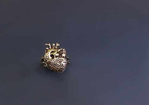 Maple jewelry design 圖像系列-My Heart 925男黃銅戒