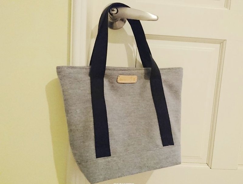 Wool twill tote bag Clutch bag - Clutch Bags - Cotton & Hemp Gray