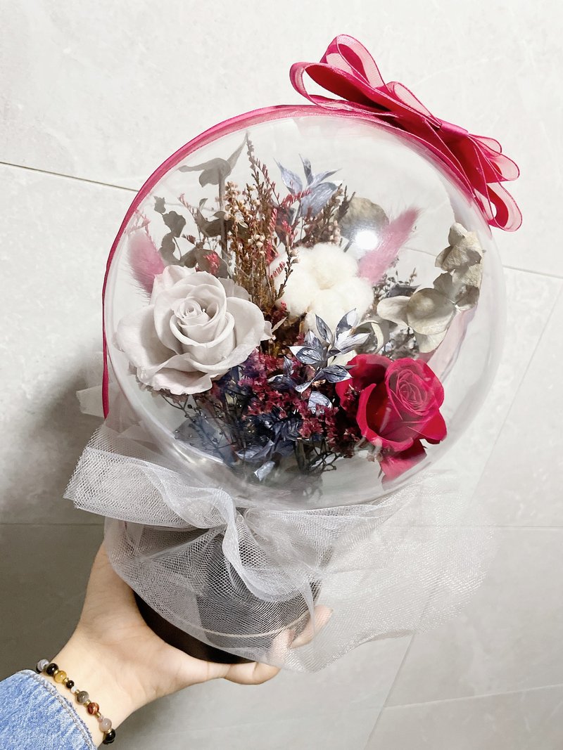 Miss。花謎 韓風氣球花束 波波球 不會破 開幕禮 - 乾燥花/永生花 - 植物．花 多色