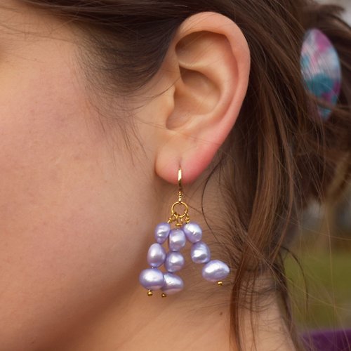 nlanlaVictory Lilac purple freshwater pearl earrings | by Ifemi Jewels