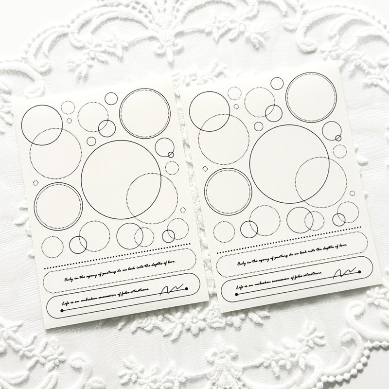 Circular Transparent Sticker - 貼紙 - 其他材質 黑色