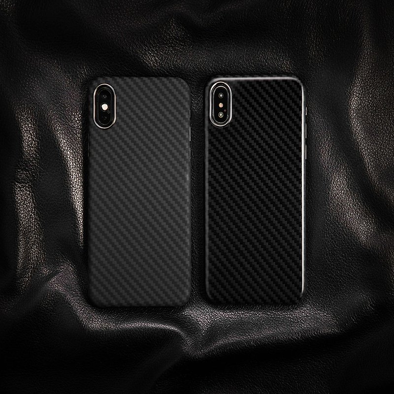 monCarbone 經典款防彈纖維保護殼 iPhone Xs /  Xs Max 午夜黑 - 手機殼/手機套 - 碳纖維 黑色