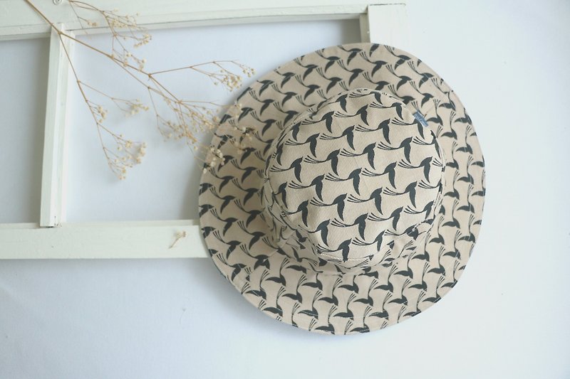 MaryWil handsome big hat hat - skin color birds (can be double-sided wear) - หมวก - กระดาษ หลากหลายสี