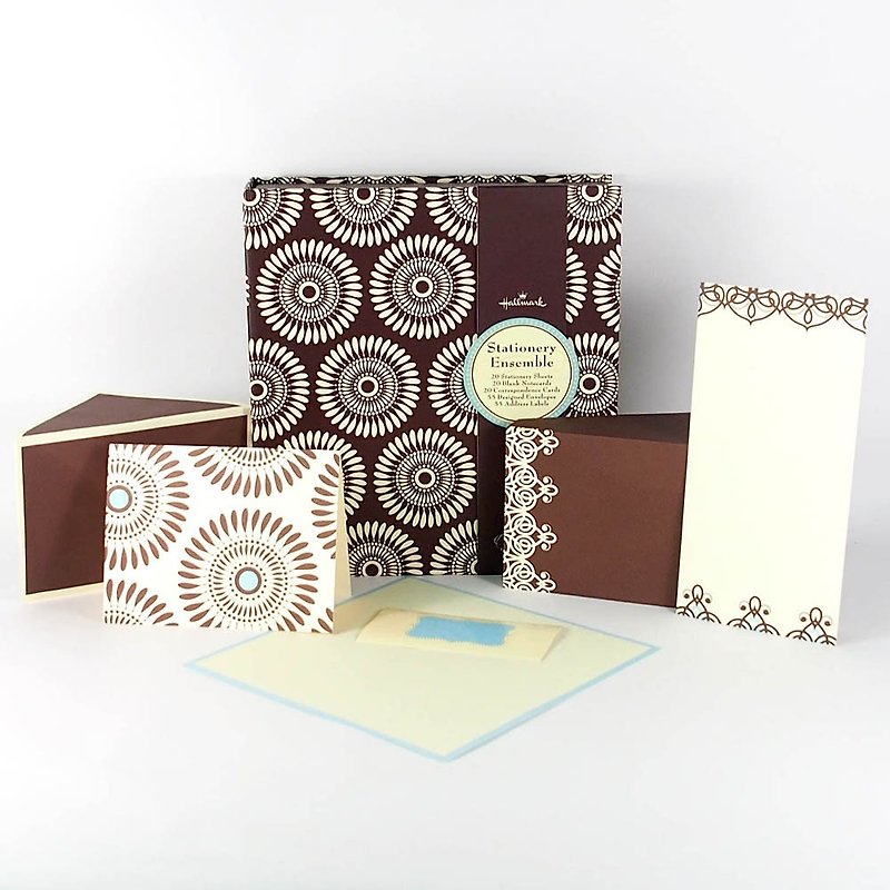 咖啡普普風卡片禮盒3款共60入【Hallmark-卡片 盒卡/多用途】 - 心意卡/卡片 - 紙 咖啡色