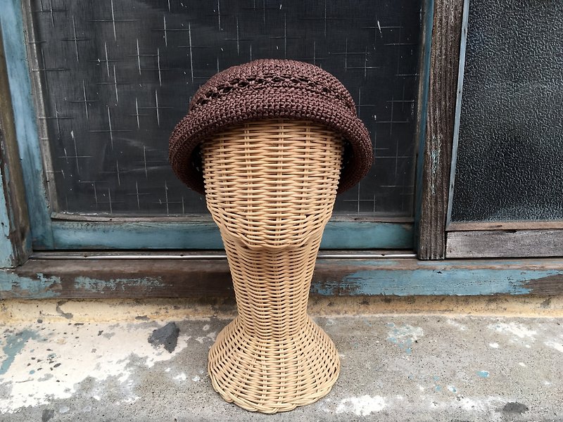 Bonnie hand woven straw hat cocoa color chokdee-muakdeedee - Hats & Caps - Cotton & Hemp Brown