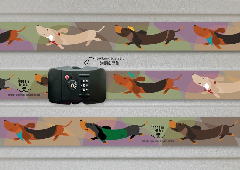 TSA Luggage Belt / Dachshund - Luggage Tags - Other Materials 