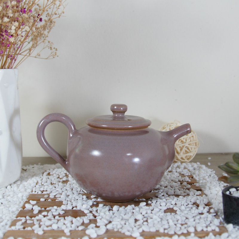 粉紫茶壺-容量約300ml - 茶具/茶杯 - 陶 粉紅色