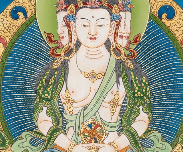 古美術 飾り チベットタンカ 仏像文化 六腕大力神 極樂世界 大鎮座 御守り 古美術 飾り チベットタンカ 仏像文化 火神水神 極樂世界 大鎮座