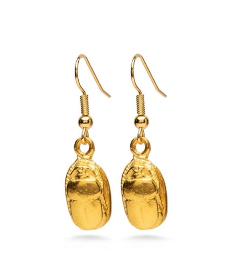 古埃及聖甲蟲耳環 - 耳環/耳夾 - 其他金屬 金色