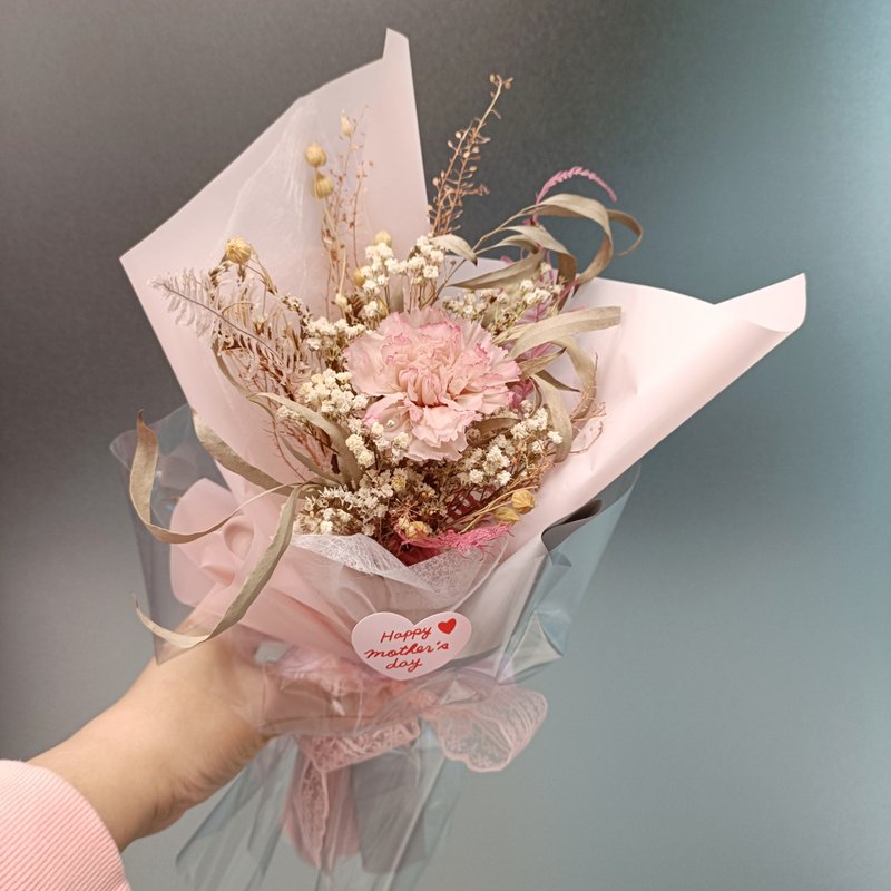 畢業老師禮物花束向日葵 情人節禮物花束 康乃馨乾燥永生花束 - 乾燥花/永生花 - 植物．花 多色