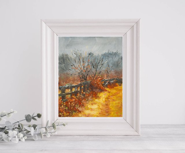 絵画 油絵風景画森林公園ミニ美 絵画 油絵風景画森林公園ミニ美